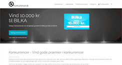 Desktop Screenshot of konkurrencer.dk